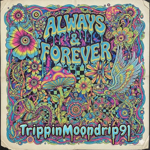 Always & Forever: A love note in flowers, mushrooms and wings, painted in pure good vibes.